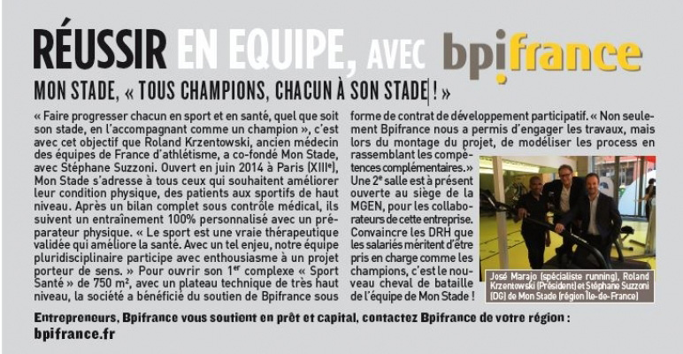 MON STADE dans L’ÉQUIPE, avec BPI FRANCE