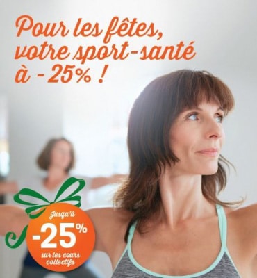 jusqu'à -25% sur les cours collectifs !