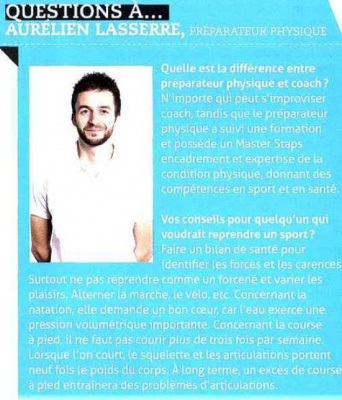 Dans son n° de septembre RÉPONSE A TOUT a testé pour vous : « Faire un bilan de santé à MON STADE ! »